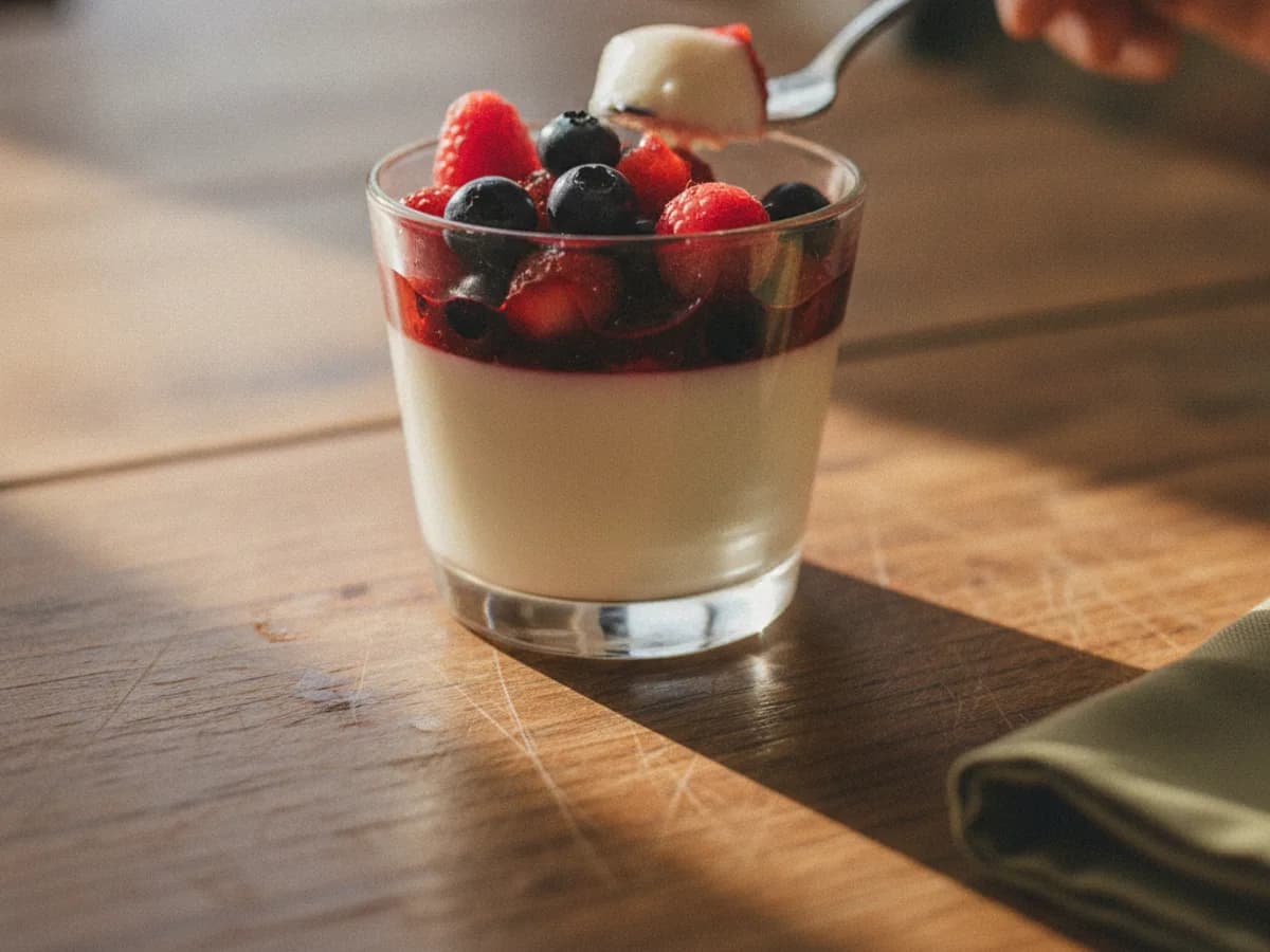 Panna cotta ai frutti di bosco